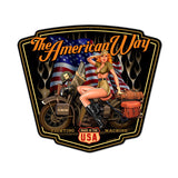 American Way Metal Sign Wall Decor 14 x 19