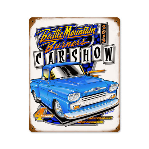 Battle Mountain Burners Metal Sign Wall Decor 12 x 15