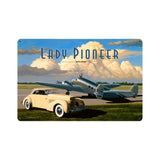 Lady Pioneer Metal Sign Wall Decor 18 x 12