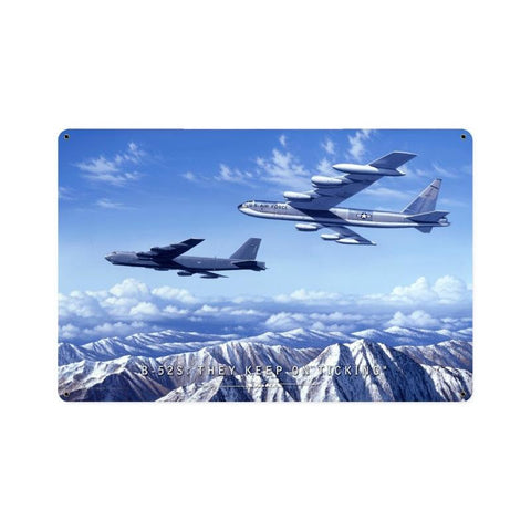 B52 Keep Ticking Metal Sign Wall Decor 12 x 18