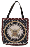 Navy 18 In Tapestry Tote Bag