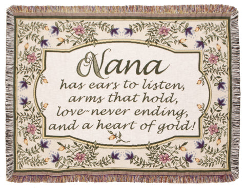 Heart Of Gold (Nana) Tapestry Throw