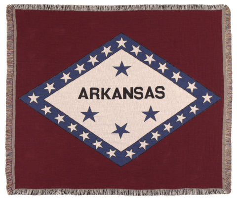 Flag Of Arkansas Tapestry Throw
