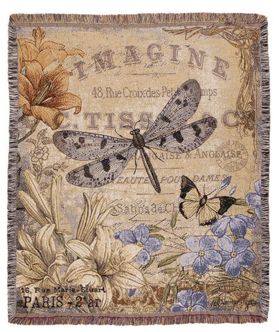 Tapestry - Vintage Dragonfly Throw