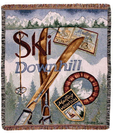 Vintage Ski Throw