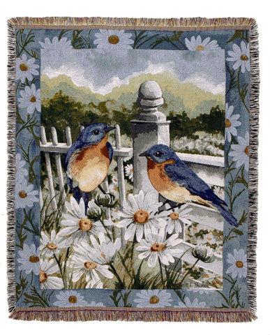Bluebird Summer Mid-Size Tapestry Throw (Tpm914)