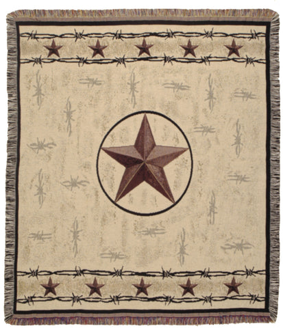 Texas Star Tapestry Throw