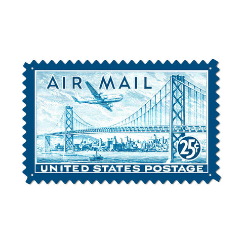 Air Mail San Fran Metal Sign Wall Decor 24 x 15