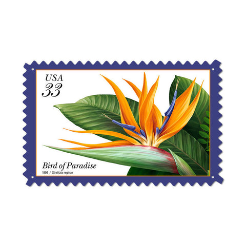 Bird of Paradise Metal Sign Wall Decor 24 x 15