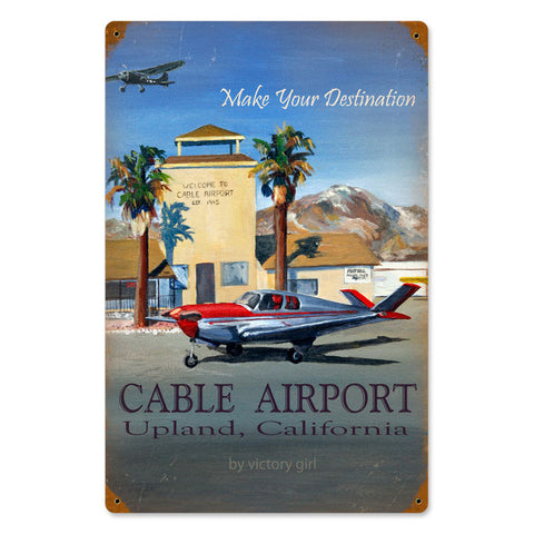 Cable Vintage Metal Sign Wall Decor 12 x 18