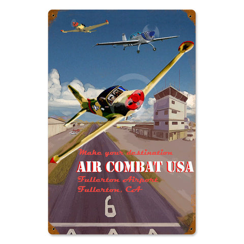 Air Combat Metal Sign Wall Decor 12 x 18