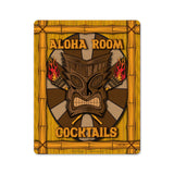Aloha Room Metal Sign Wall Decor 12 x 18