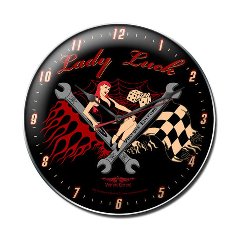 Lady Luck Metal Sign Wall Decor 14 x 14