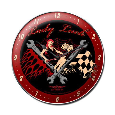Lady Luck Metal Sign Wall Decor 14 x 14