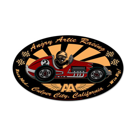Angry Artie Metal Sign Wall Decor 24 x 12