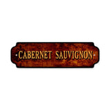 Cabernet Sauvignon Metal Sign Wall Decor 12 x 3
