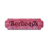 Bordeaux Metal Sign Wall Decor 12 x 3