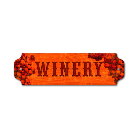 Winery Metal Sign Wall Decor 12 x 3