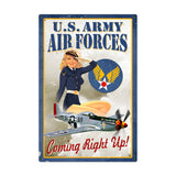 Air Force Pinup Metal Sign Wall Decor 24 x 36