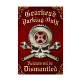 Gearhead Parking Metal Sign Wall Decor 24 x 36
