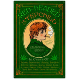 Red Headed Marijuana Metal Sign Wall Decor 24 x 36