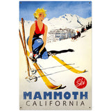 Ski Mammoth Metal Sign Wall Decor 24 x 36