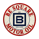 B Square Gasoline Metal Sign Wall Decor 28 x 28