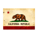 California Flag Metal Sign Wall Decor 36 x 24