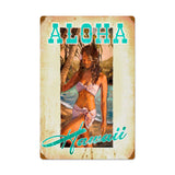 Aloha Hawaii Metal Sign Wall Decor 16 x 24
