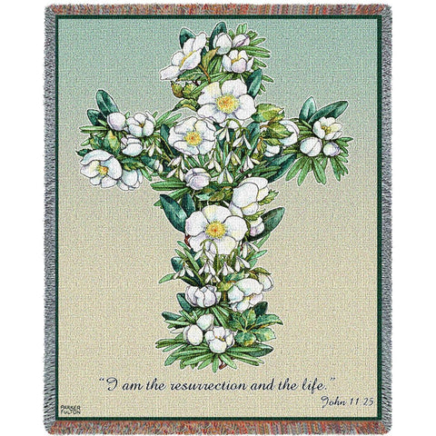 Gardenia Cross Blanket