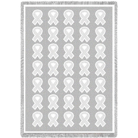 Ribbon White Natural Blanket