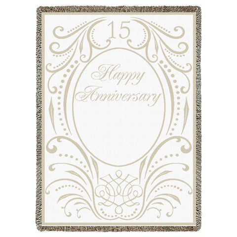 Anniversary Scroll 15 Years Blanket