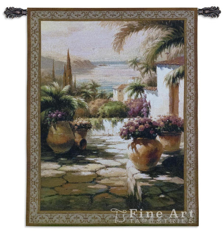 Courtyard View I Wall Tapestry