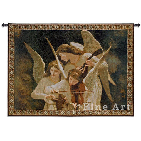 Angels Playing Violin Wall Tapestry