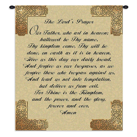The Lords Prayer Wall Tapestry With Rod