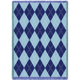 Sky Blue Argyle Blanket