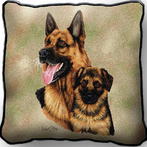 German Shepherd with Puppy Pillow