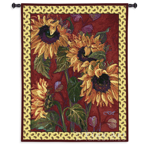 French Sunflower II Wall Tapestry