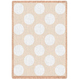 Polka Dots Natural Small Blanket