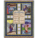 Ten Commandments Stained Glass Blanket