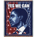 Yes We Can Obama Profile Blanket