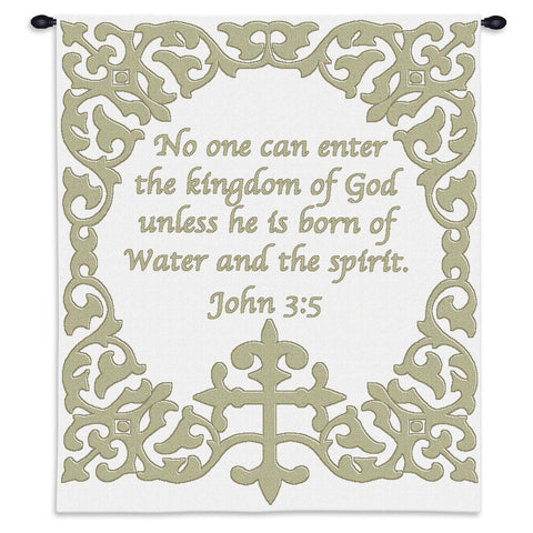 Baby Cross with Scripture Wall Tapestry With Rod