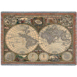 Old World Map Blanket