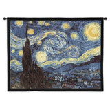 The Starry Night Wall Tapestry With Rod