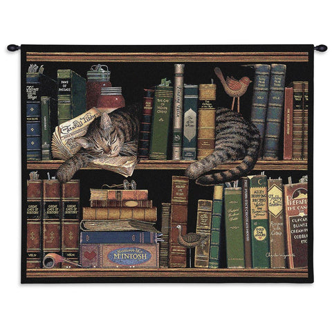 Max In The Stacks Wall Tapestry With Rod