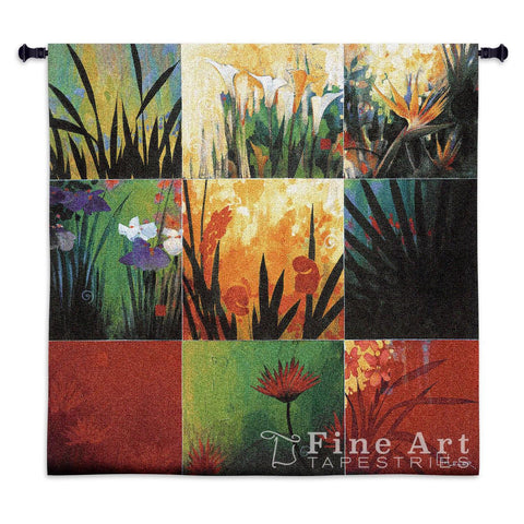 Tropical Nine Patch Wall Tapestry