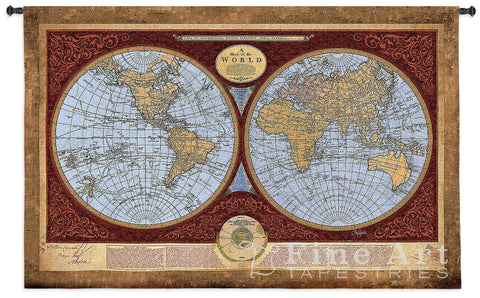 Map Of The World Medium Wall Tapestry