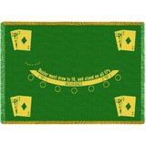 Poker Table Afghan Blanket