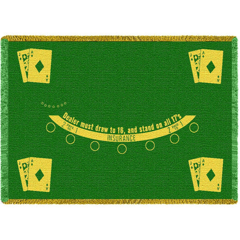 Poker Table Afghan Blanket