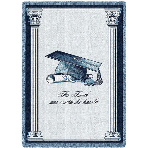 Graduate The Tassel is Worth The Hassle No Year Blanket